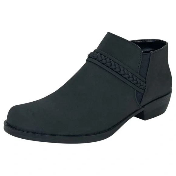 Easy Street Jalia Black Womens Shooties Size 10W - Picture 2 of 10